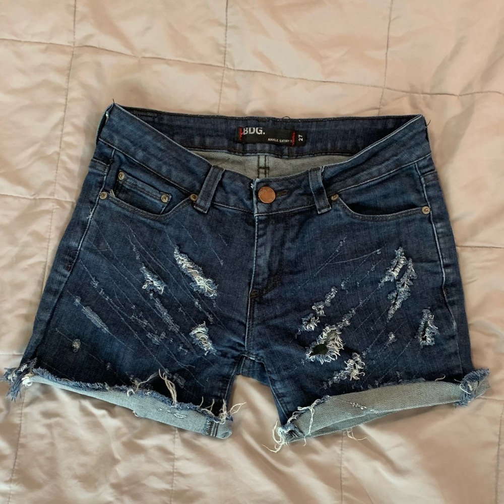 BDG Destroyed Cutoff Denim Shorts - Size 27